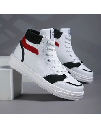 Fashion Men's High Top Shoes, Comfortable Non-slip Lace-up Casual Sneakers