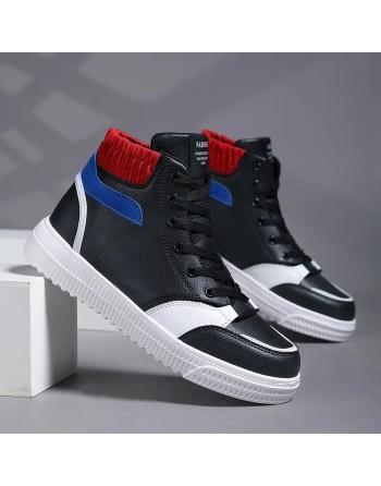 Fashion Men's High Top Shoes, Comfortable Non-slip Lace-up Casual Sneakers